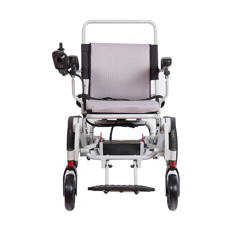 Manual folding aluminum alloy electric wide arm lightweight wheelchair