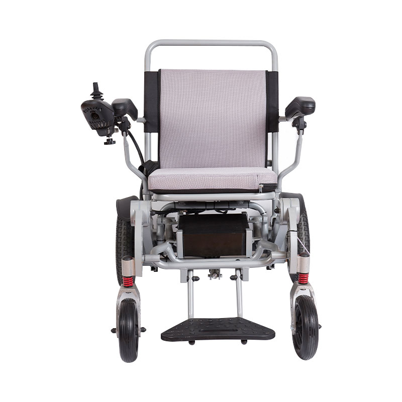 Electric folding aluminum alloy electric wide arm power wheelchair