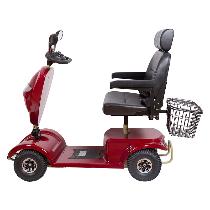 4 wheels Shock-absorbing non-detachable two-seat large elderly outdoor mobility scooter
